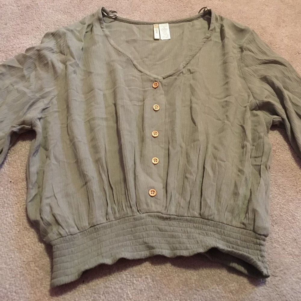 Green Casual Blouse 5/$25!